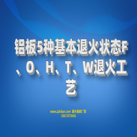 鋁板5種基本退火狀態(tài)F、O、H、T、W退火工藝